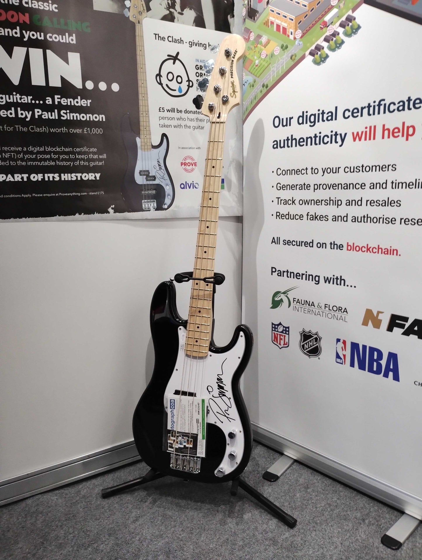 The Guitar Signed by Paul in London on the 12th August 2022.